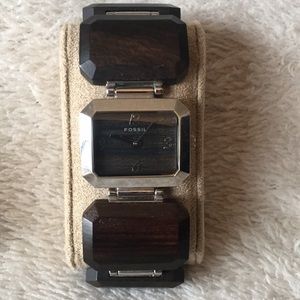 Wooden Fossil Bracelet Watch